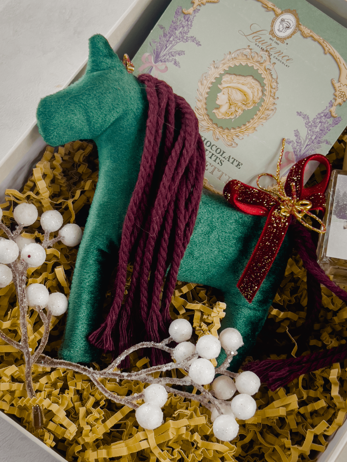 Festive Set γούρι Green Horse 2026 White Christmas