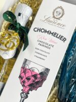 shampine wine with blue glass .Perfect for Christmas Gift