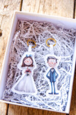 GIFT BOX ΜΕ ΜΑΞΙΛΑΡΑΚΙ  ΜΠΡΕΛΟΚ GROOM BRIDE