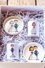 GIFT BOX ΜΕ ΦΛΙΤΖΑΝΙ ESPRESSO  GROOM BRIDE